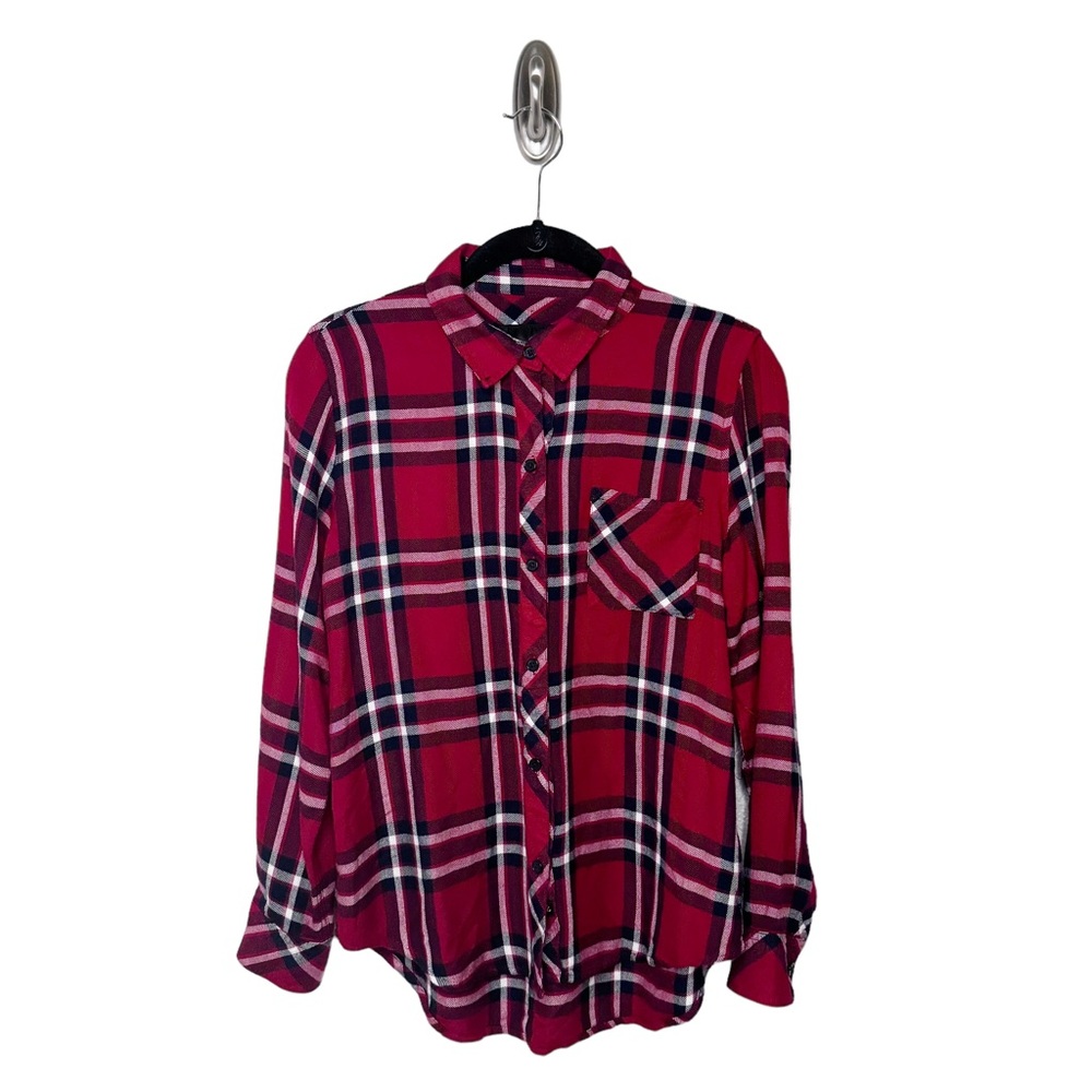 RAILS HUNTER CARMINE/NAVY/WHITE FLANNEL SHIRT SIZE S
